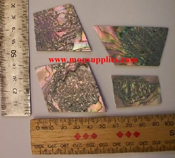 Red abalone heart blanks