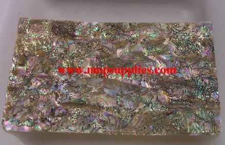 Red abalone heart glued sheets